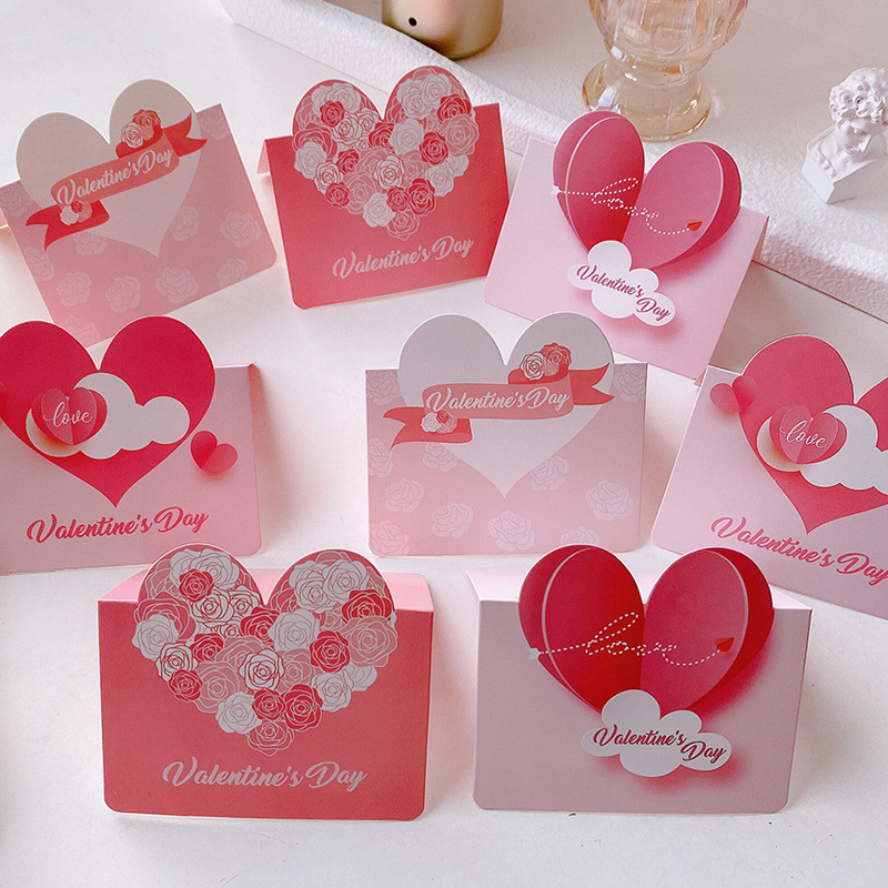 Valentine's Day Love Greeting Card Couple DIY Love Words Greetings Message Small Card