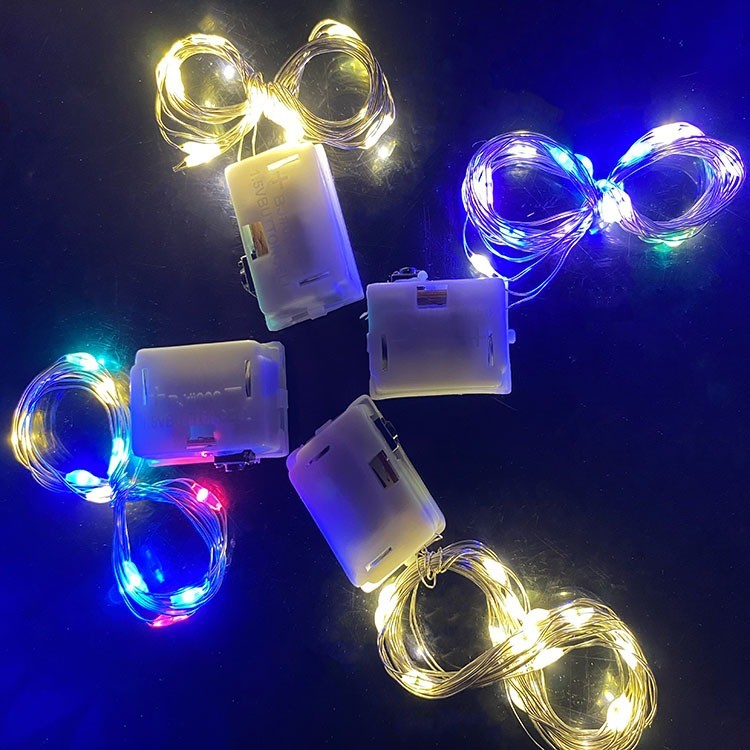 LED copper wire lamp string 3 meters battery box Bobo ball floor stall best selling copper wire lamp creative led lamp s