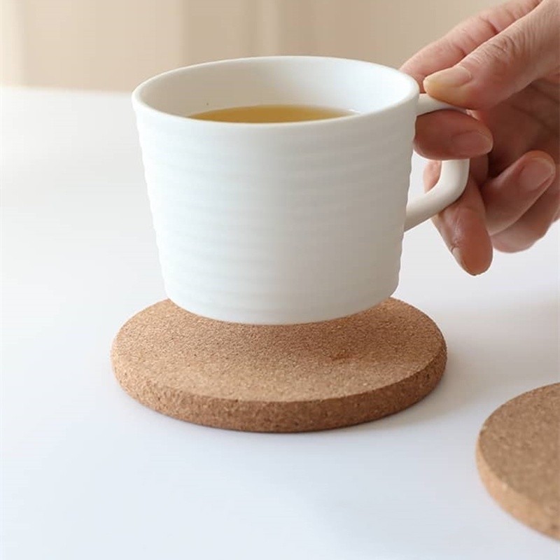 Coffee Tea Drinks Non Slip Table Pad Natural Cork Coaster Round Table Mats DIY Decoration Kitchen Table Pad