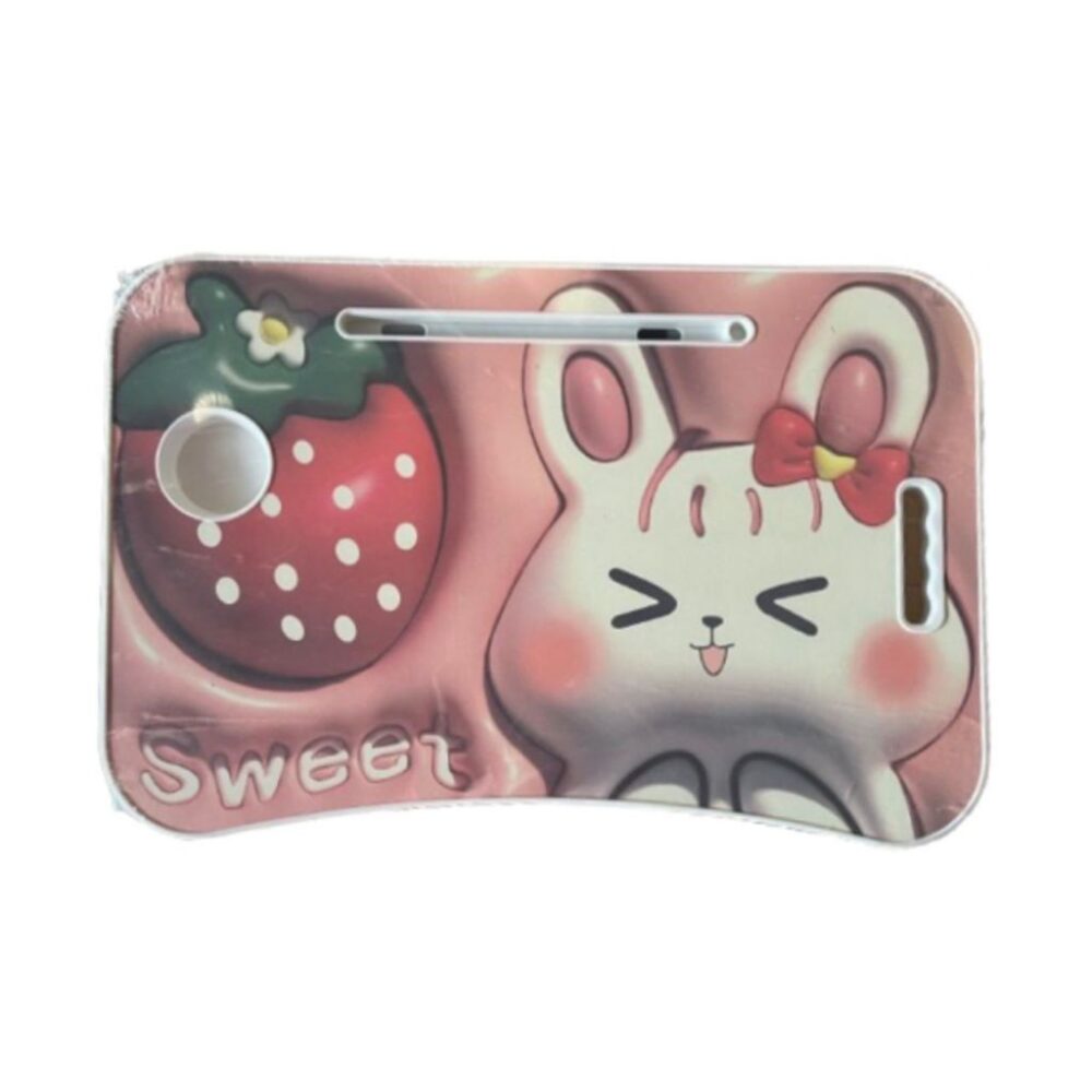 3D Cartoon Folding Table Folding Children's Study Table with Cellphone Slot and Glass - Image 24
