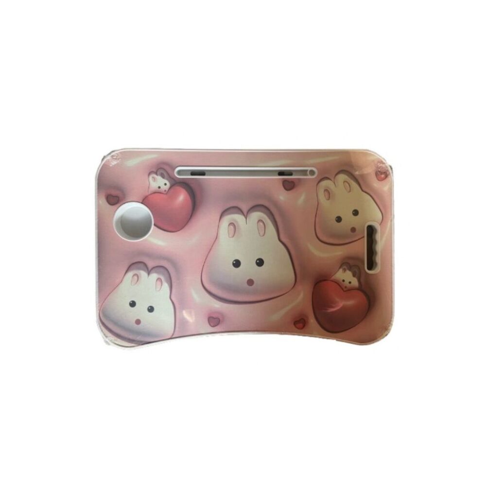 3D Cartoon Folding Table Folding Children's Study Table with Cellphone Slot and Glass - Image 22