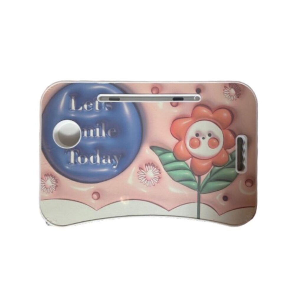 3D Cartoon Folding Table Folding Children's Study Table with Cellphone Slot and Glass - Image 23