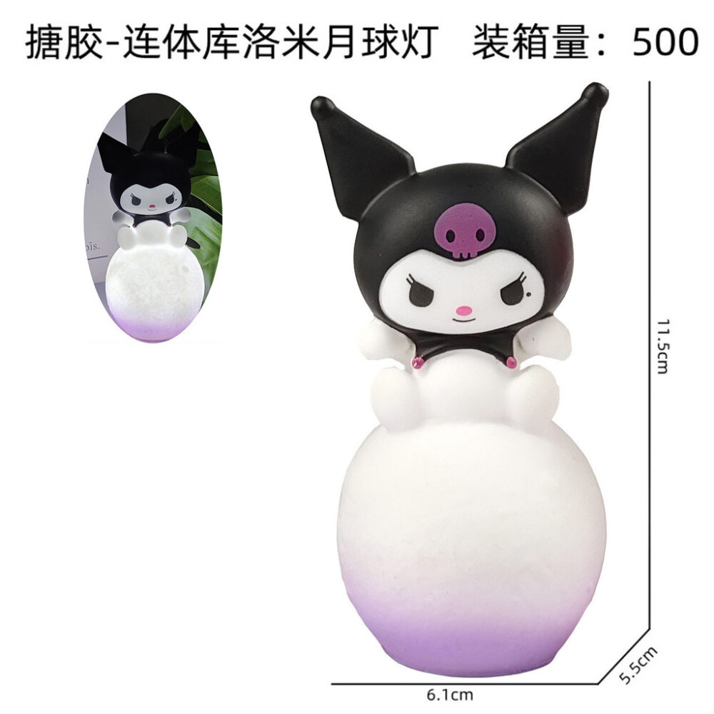Sanrio Night Light Moon Ball Cinnamoroll Kuromi Melody Figure Cartoon LED Light Cute Beauty Bedroom Ornament Bedsid - Image 10