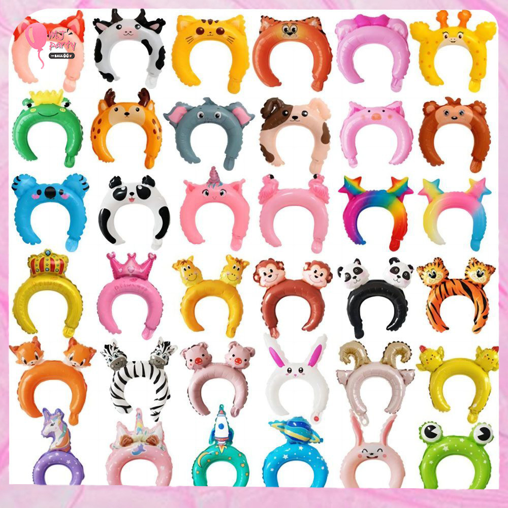 Cartoon rabbit Mickey Minnie aluminum film balloon animal hoop headband aluminum foil balloon wholesale