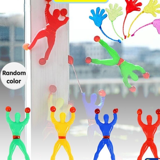 Flexible Climb Sticky Men Wall Toy Kids Toys Climbing Flip Plastic Man Sticky Toys Gift