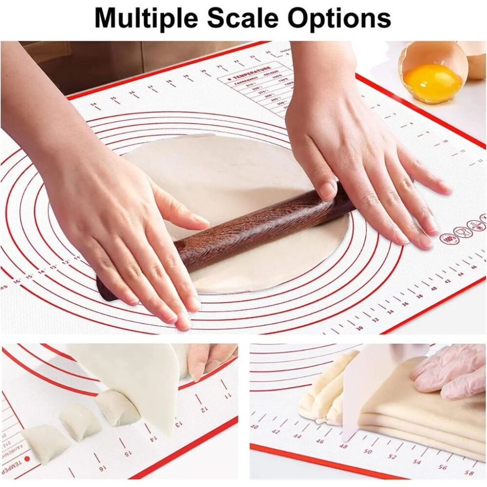 W4/5 60*40 non-stick silicone knead dough mat baking mat pastry pad dough Dough Baking Mat Pizza Pastry Clay Pad - Image 5