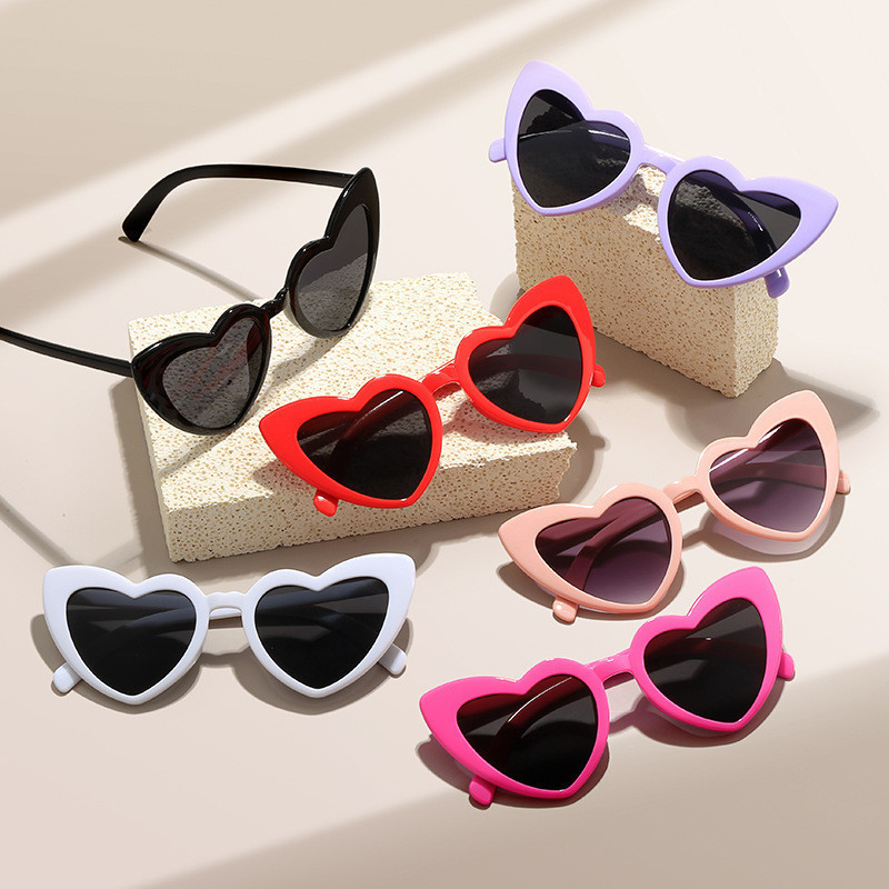 New Peach Heart Sunglasses, European and American Party Alien Love Glasses, Fashionable Men's and Women's Sunglasses