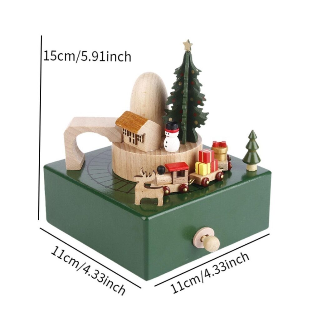 Wind up Musical Boxes Play Melody Desktop Ornament Christmas Collectible Home Decor Holiday - Image 6