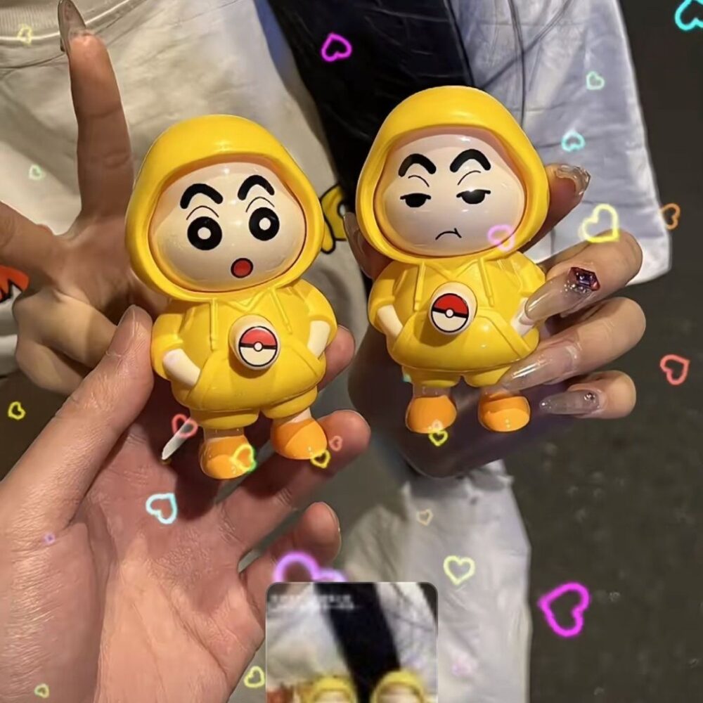 Crayon Shin Chan Keychain Creative Face Changing Keyring Funny Toy Surprise Gift Children's Day - Image 6