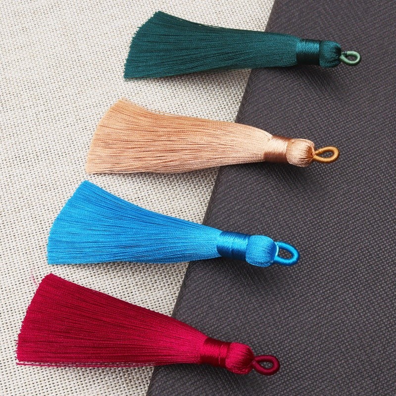 8CM hoop tassel tassel vertical ice silk hanging tassel diy sachet headband bookmark accessories