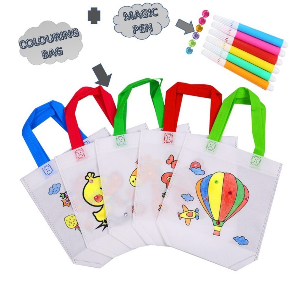 DIY recycle color Bag Colouring Bag Drawing Bag Goodies Bag Painting Toy Colouring Toy for Kids Mainan Lukis Murah - Image 2