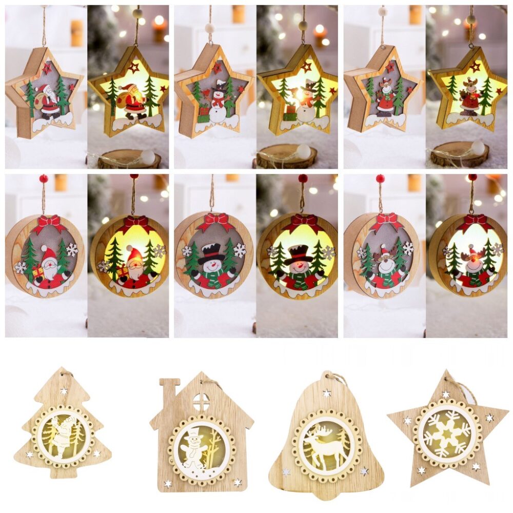 Creative Led Light Christmas Tree Hanging Pendant / Star Car Heart Light / Christmas Xmas Party New Year - Image 8