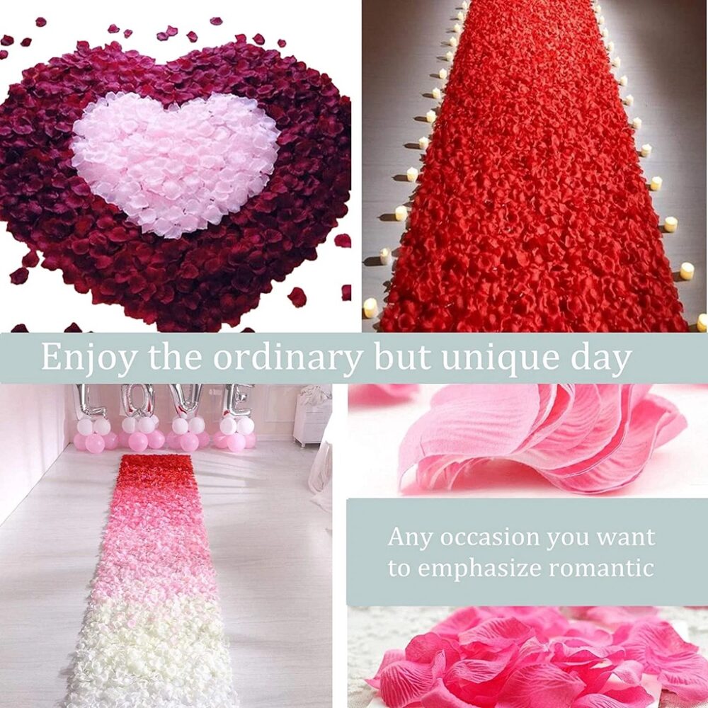100pcs+- Artificial Petal Flower Multi Color Decor Birthday Besday Wedding Party Hari Jadi Decoration