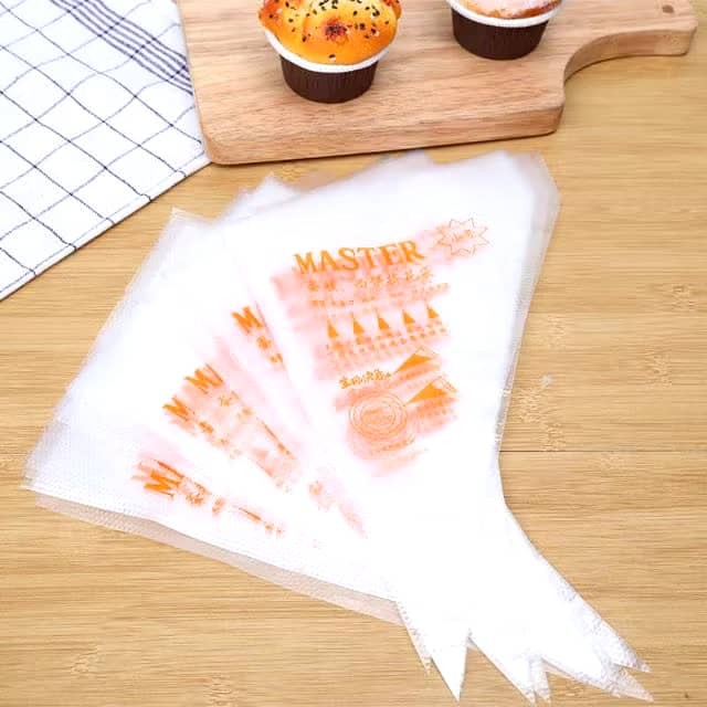 W1a 100pcs Piping nozzle bag small /medium /big cream disposable cream bag beg
