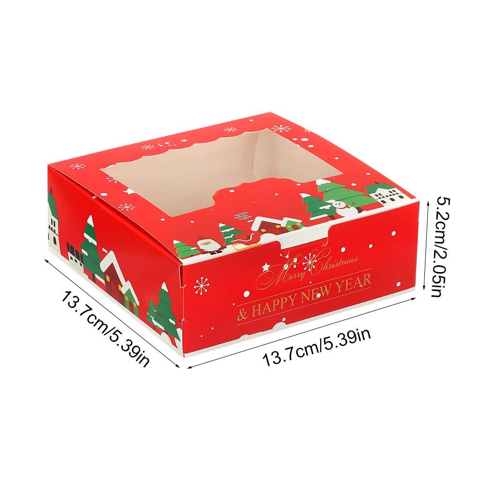 1pcs Candy Christmas Gift Box Nougat Cake Packaging Box Christmas Cake Boxes Biscuit Cupcake Chocolate