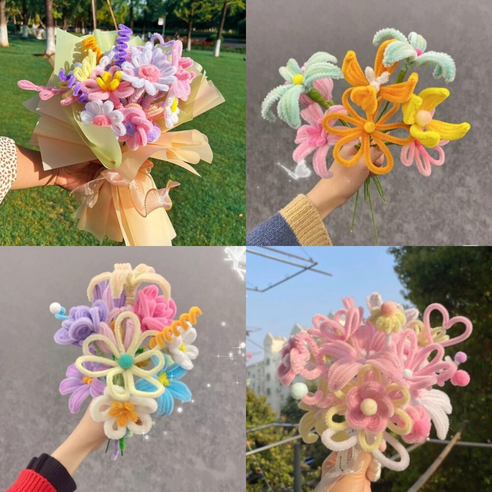 100Pcs Chenille Stems Pipe Cleaners Kids Toys DIY Handicraft Materials For Creative - Image 3