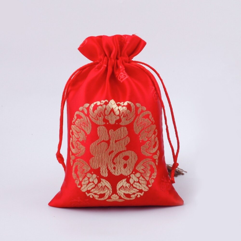 Wedding supplies creative portable wedding candy drawstring bag brocade candy bag gift - Image 6