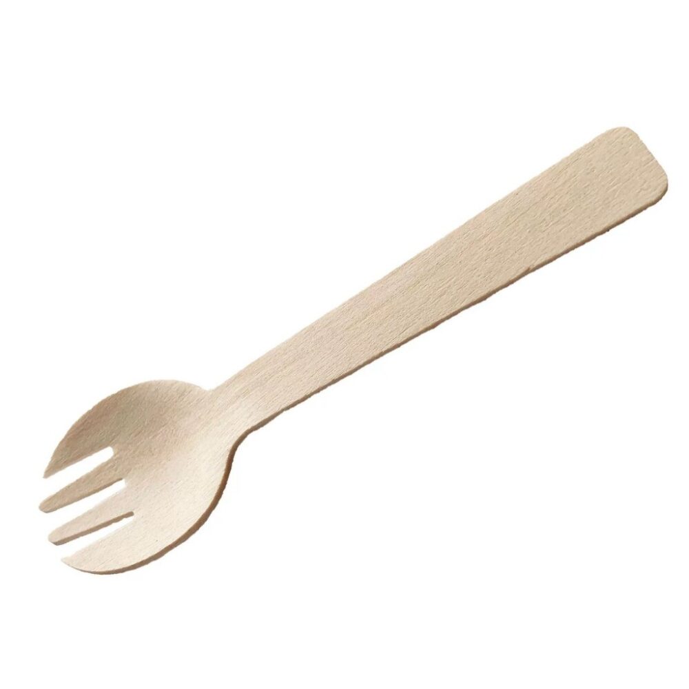 100pcs Disposable natural wooden cutlery set (spoon/knife,fork) Kitchen Takeaway Utensils - Image 11