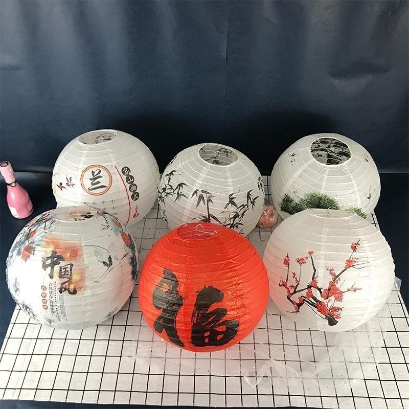 Mid-Autumn Lanterns diy ornaments Spring Festival paper lanterns ancient style shopping malls