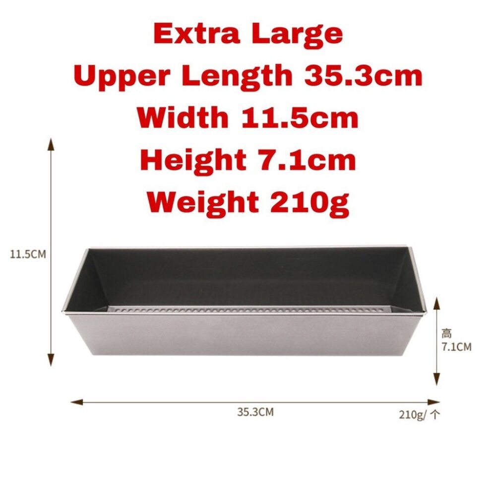 21/26/31/36cm Non-stick Toast Pan Bread Loaf Pan Carbon Steel Baking Tray Bread Mould Roti Loyang Kek Acuan - Image 7