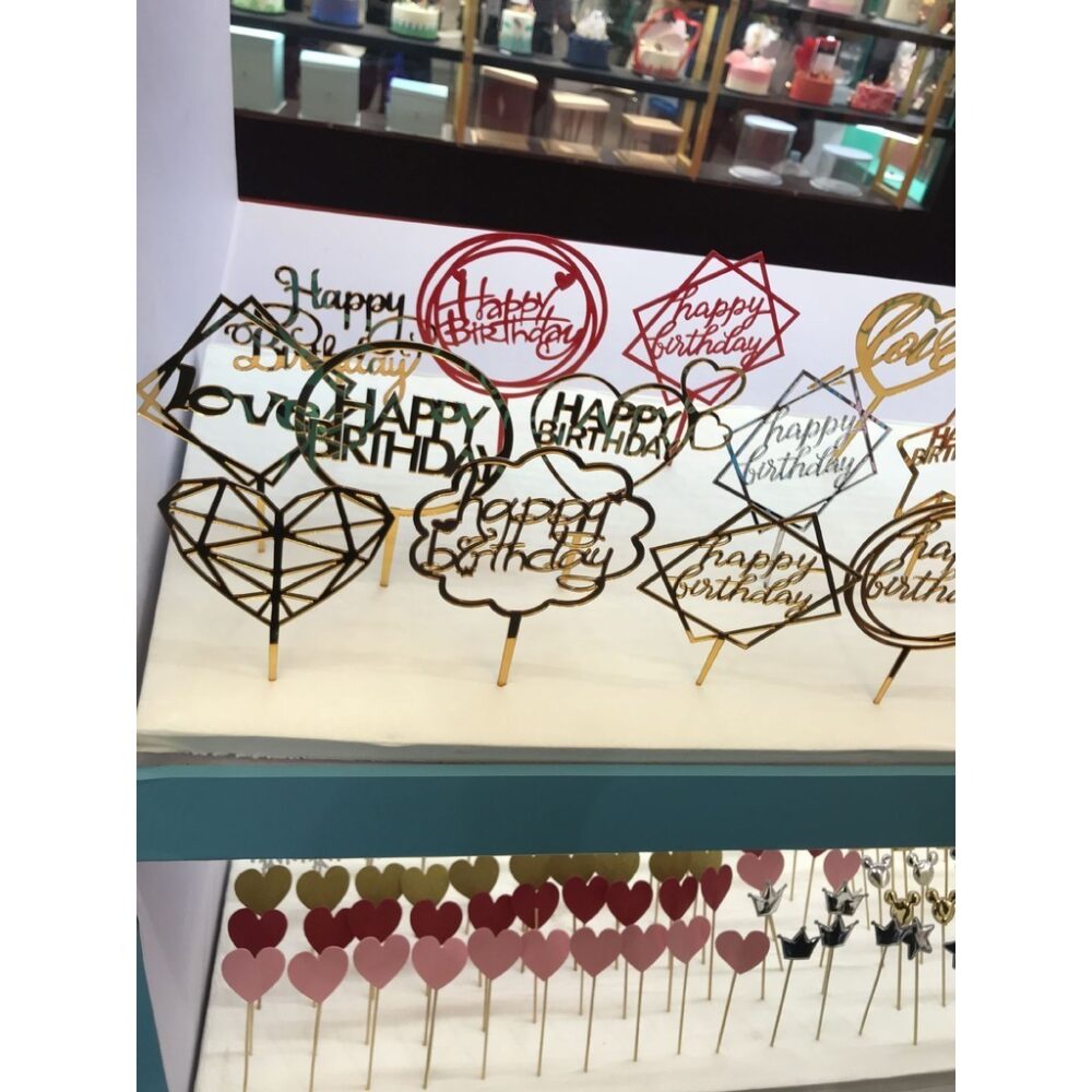 [Ready Stock]Father's Day Cake Topper Man Cake Topper Tie Mustache Hat - Image 2