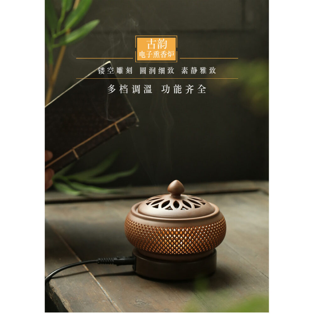 Anlongtang Electronic Aromatherapy Furnace Essential Oil Night Light Incense Furnace Incense Powder - Image 7