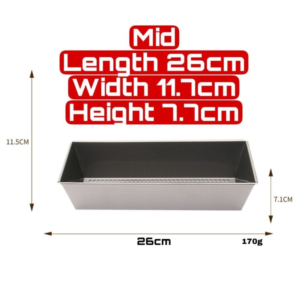 21/26/31/36cm Non-stick Toast Pan Bread Loaf Pan Carbon Steel Baking Tray Bread Mould Roti Loyang Kek Acuan - Image 5