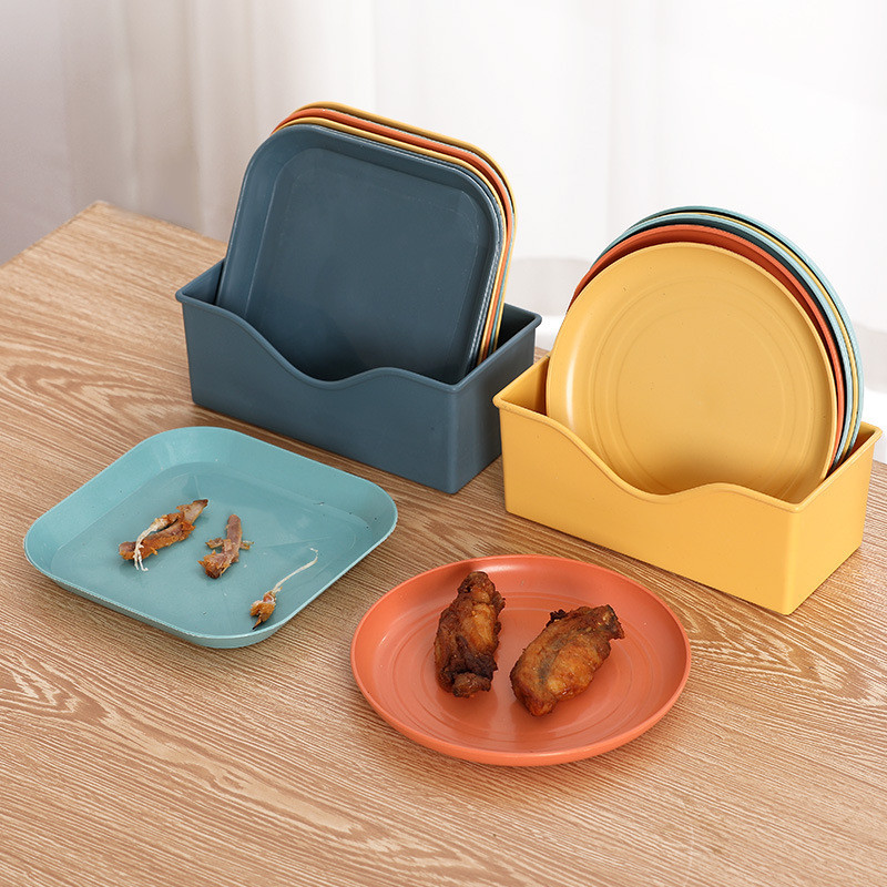 Bone-spitting dish, bone-spitting dish, household 6-inch small dish, pickle dish, plastic snack cake dish