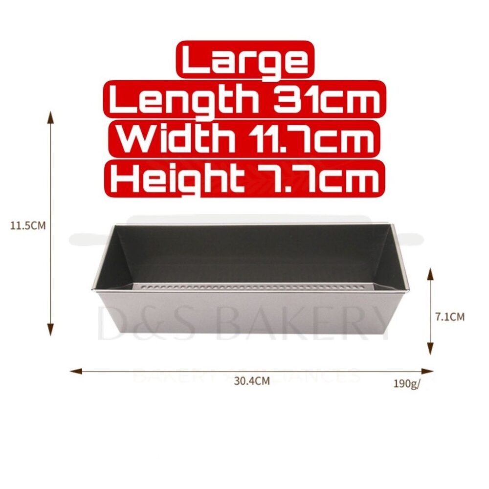 21/26/31/36cm Non-stick Toast Pan Bread Loaf Pan Carbon Steel Baking Tray Bread Mould Roti Loyang Kek Acuan - Image 6