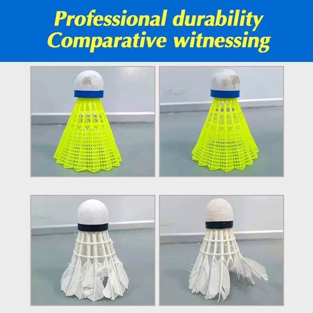 1PCS Badminton Ball Plastic Badminton Ball Durable Yellow White Student Nylon Badminton Ball Durable FAC - Image 2
