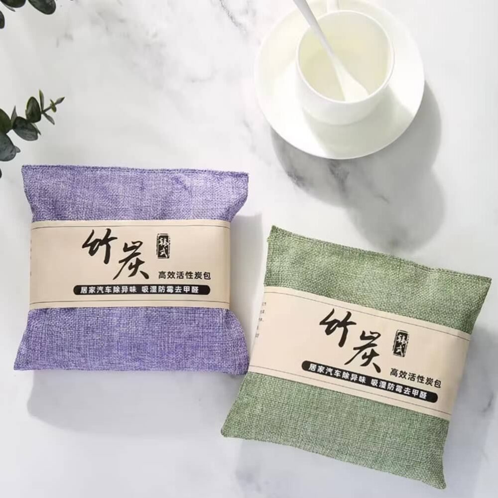 READY STOCKJapan Bamboo Activated Charcoal Bag Car Home Deodorizer Carbon Air Freshener Beg Arang Penyegar Udara - Image 2