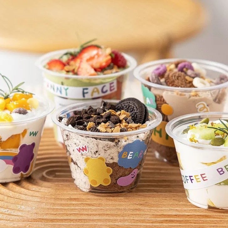 RORA - (180ML l 260ML) Mini Ice Cream Cup Disposable Transparent Dessert l Panna Cotta Cup | Clear Cup
