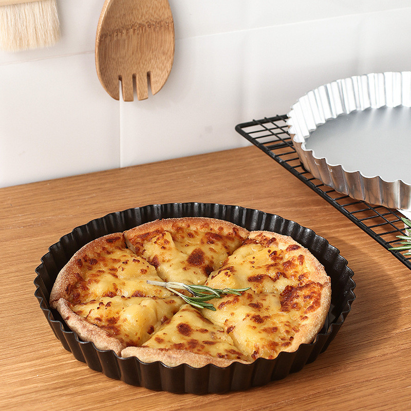 Aluminum chrysanthemum pizza baking pan, non-stick removable bottom pie plate, apple pie plate mold 160/ 200/240/ 280