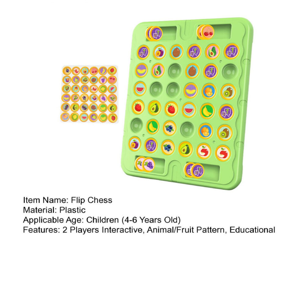 Memory Chess Matching Game Flip Chess Fun Game for Kids 2 Player Educational Board Game for Toddlers Toy for Children - Image 3
