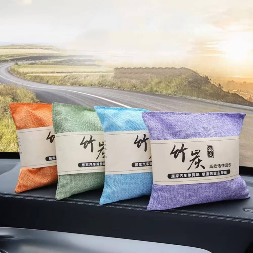 READY STOCKJapan Bamboo Activated Charcoal Bag Car Home Deodorizer Carbon Air Freshener Beg Arang Penyegar Udara - Image 3