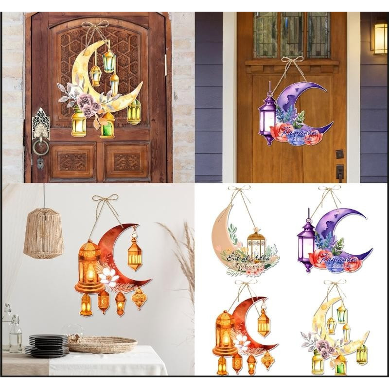 Eid Ramadans Mubarak Hanging Decorations Festival Ramadans Paper Hangings Decoration Perfect For Door And Window Access