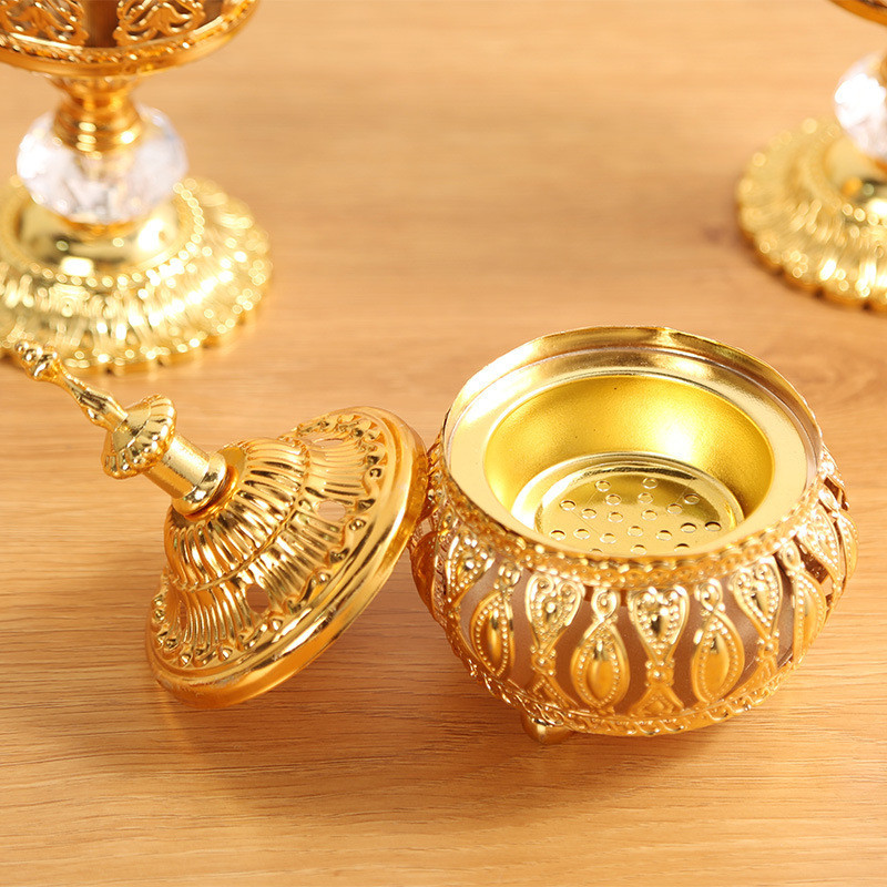 Middle Eastern creative lace incense burner, fashionable Middle Eastern metal craft incense burner