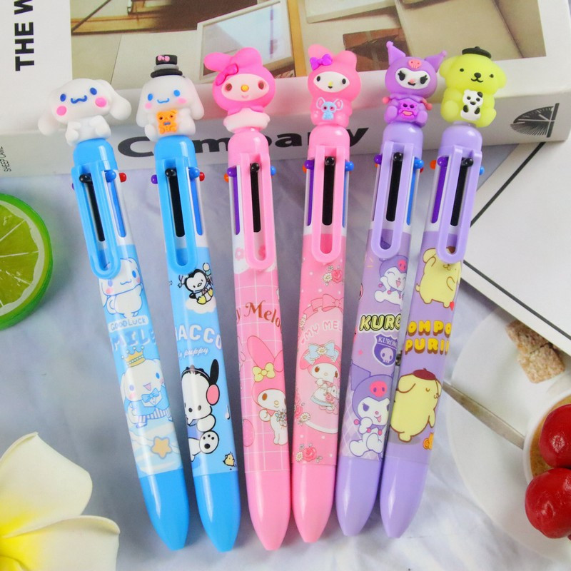 Pens Cute Kuromi Cinnamoroll Melody Purin Cartoon Ballpoint Pen School Office Supply kids gift