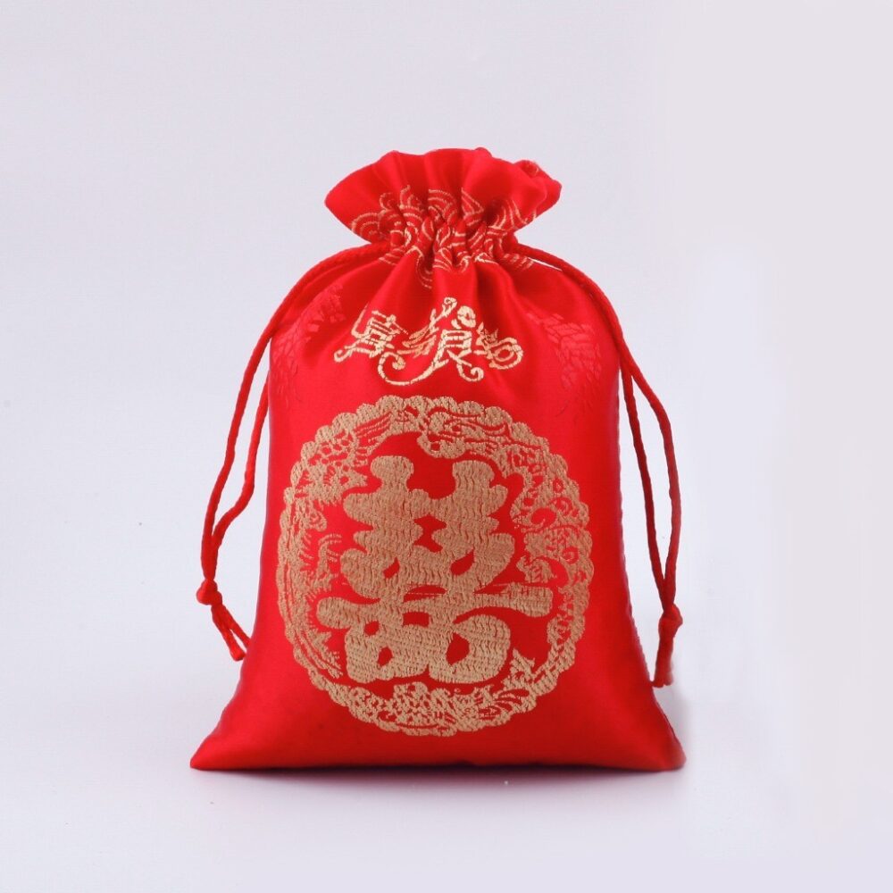 Wedding supplies creative portable wedding candy drawstring bag brocade candy bag gift - Image 5