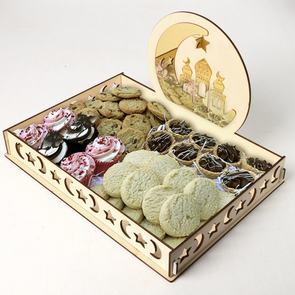 new wooden storage box ornaments Christmas table decorations dessert trays crafts