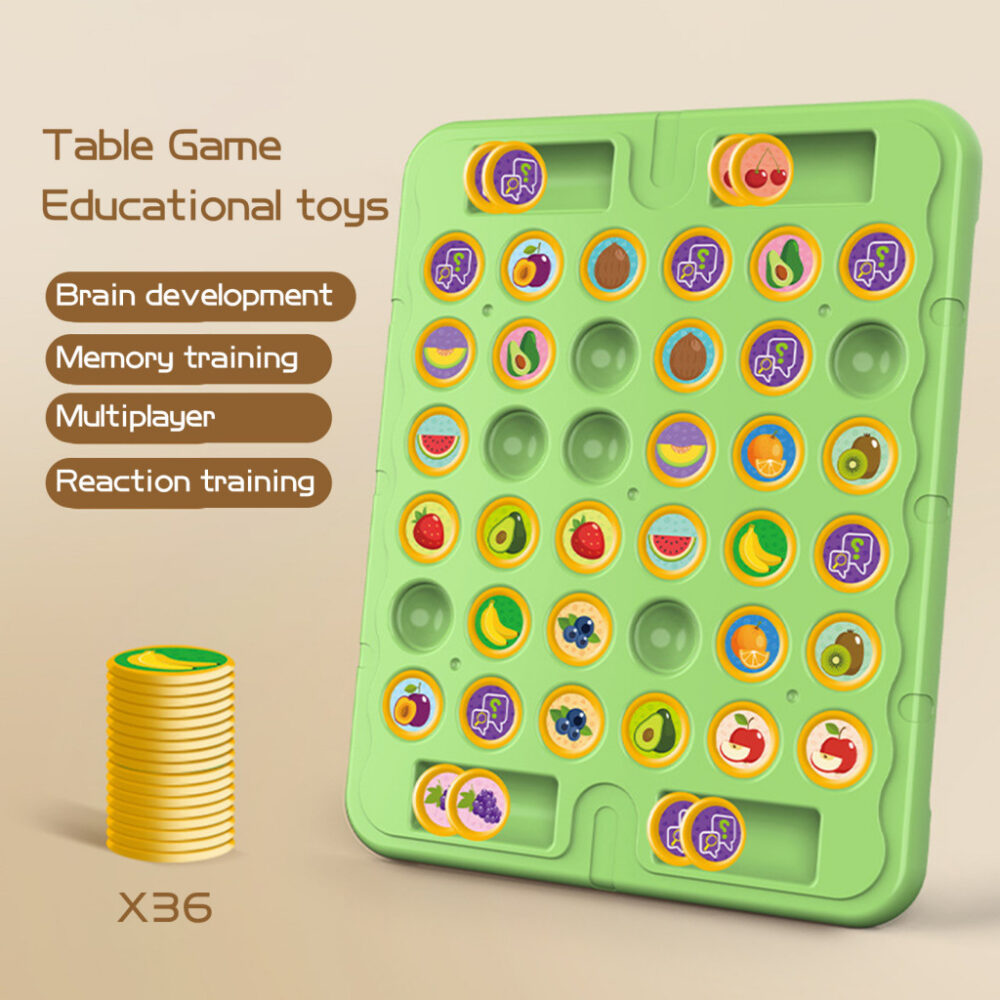 Memory Chess Matching Game Flip Chess Fun Game for Kids 2 Player Educational Board Game for Toddlers Toy for Children - Image 2