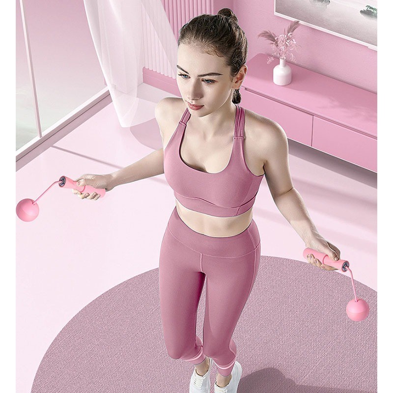 Skipping Rope Fitness Exercise Cordless Weighted Ball Jump Rope Indoor Sports Silent Skipping Rope