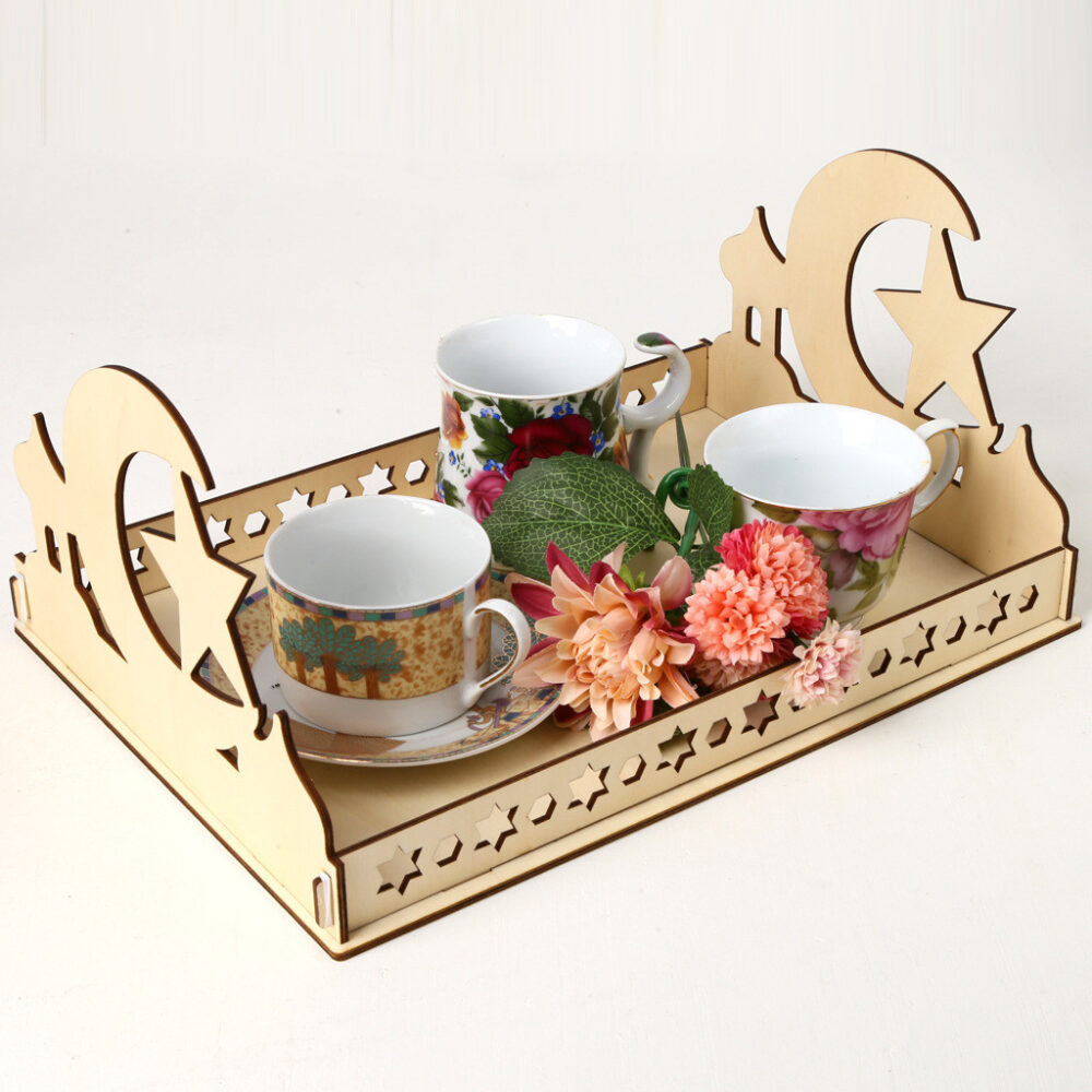 new wooden storage box ornaments Christmas table decorations dessert trays crafts - Image 3