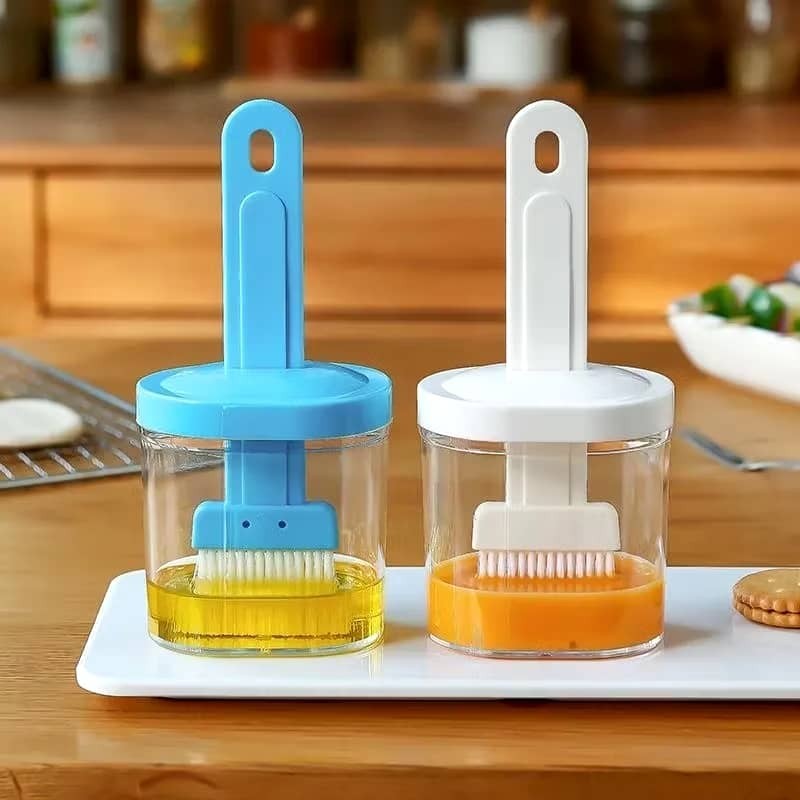 Oil Brush BBQ Sauce Container Barbecue Brush Baking Bread Cream Multipurpose Kitchen Utensil Cooking
