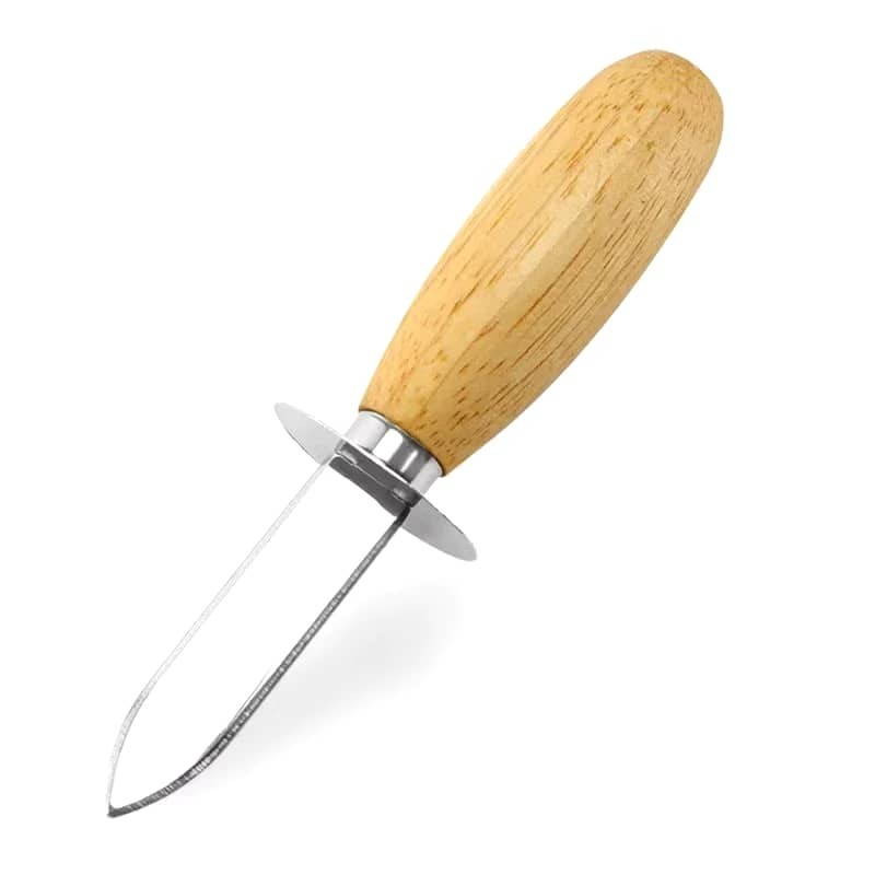 Stainless Steel Oyster Opener Oyster Knife Wooden Seafood,Shell Food,Shellfish Opener Tool Pisau Tiram