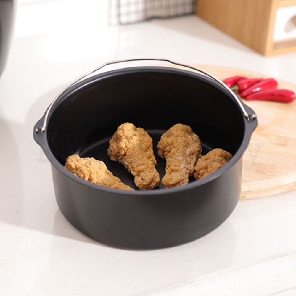 6/7/8 inches Non-Stick Air Fryer Mould Cake Mold Baking Tray Pan Round Roasting Basket Acuan Dulang Loyang Bakul - Image 6