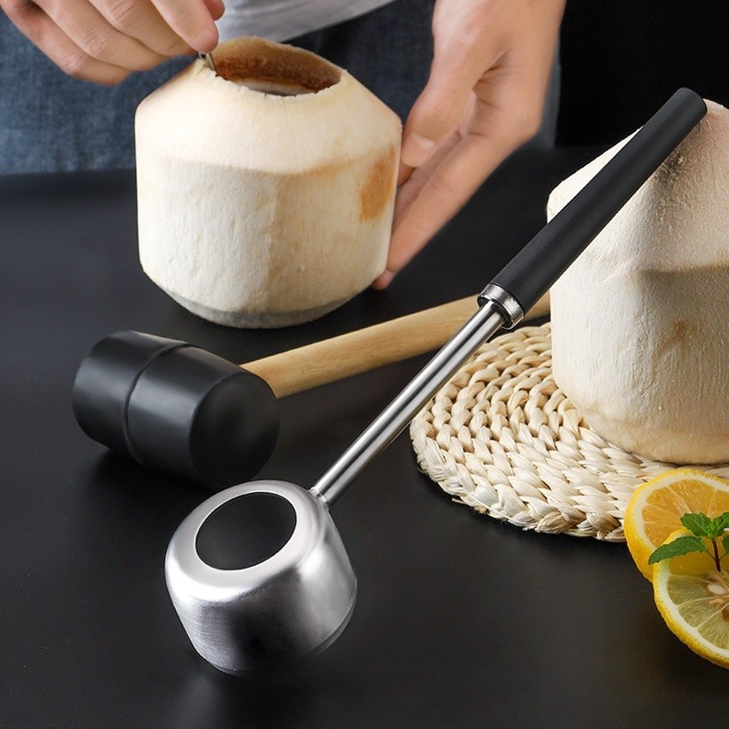 Coconuts Opening Tool Young & Mature With Hammer Coconuts Shell Opening Coconut Planing Knife Grater