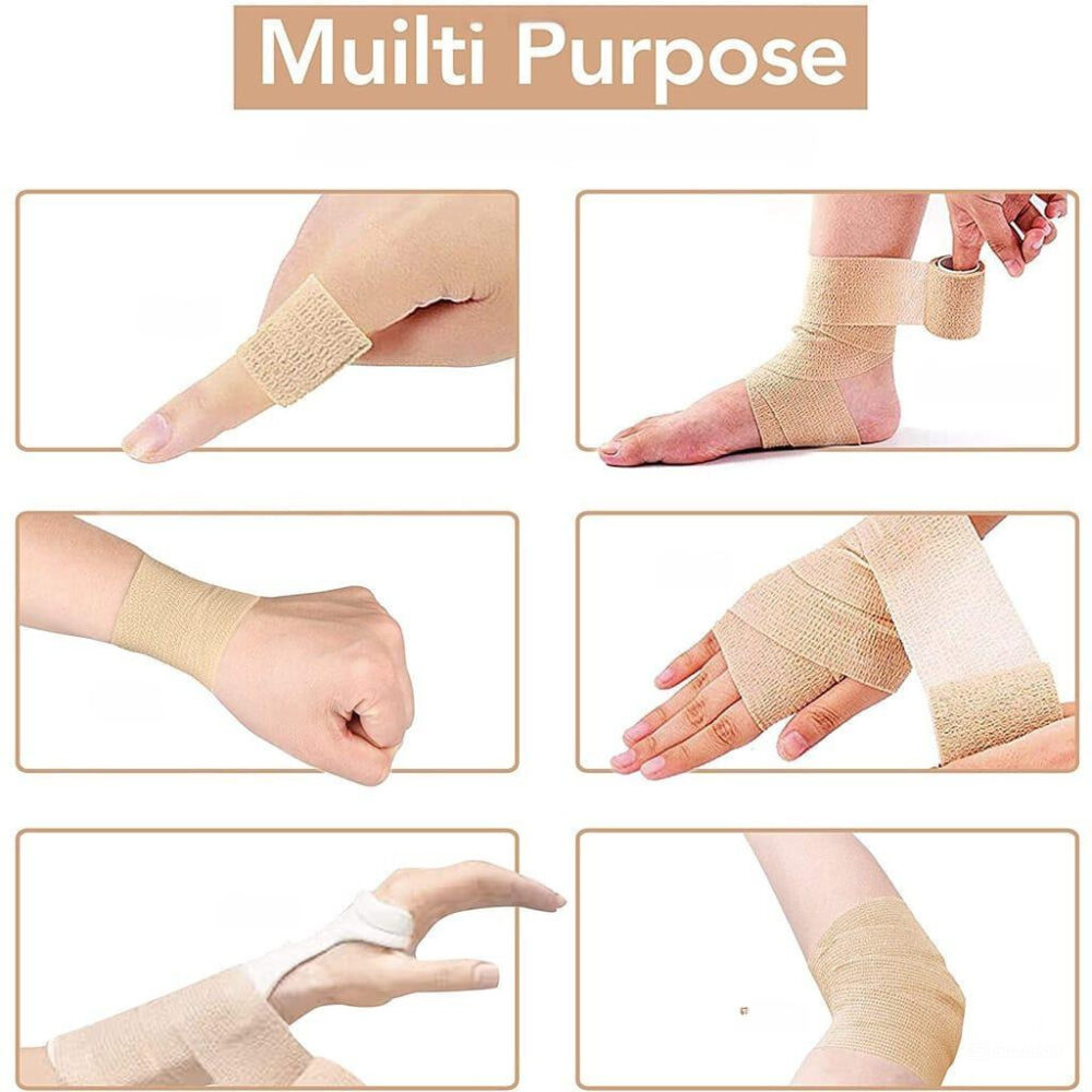 Sport Elastic Bandage Roll Sports Wrist, Knee, Armor, Self-Adhesive Bandage Kinesiology Tape - Image 4