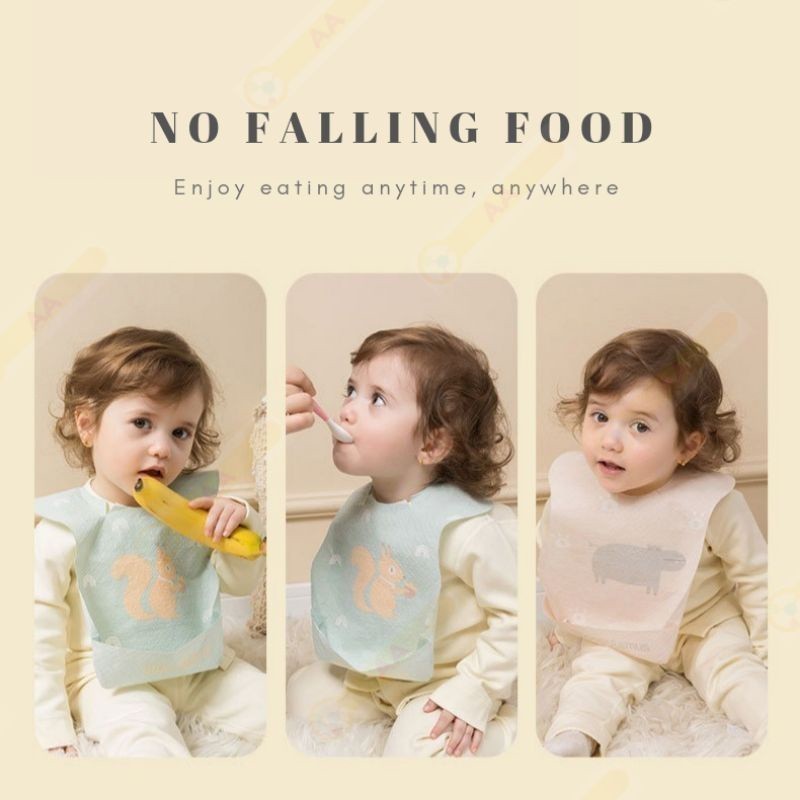 1pcs Baby bib disposable / Kids Bibs / Children Bibs / Feeding Bibs / Bib Bayi / Disposable Bib makan baby / Bib Budak