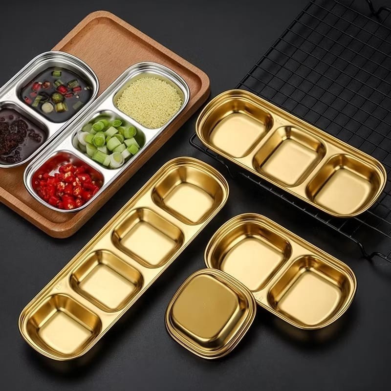 Stainless Steel Thick Deepen Korean Seasoning Sauce Dish side plate sauce plate Pinggan sos tebal